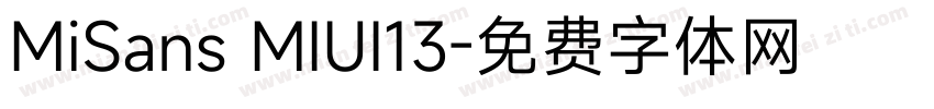MiSans MIUI13字体转换